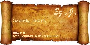 Szendy Judit névjegykártya